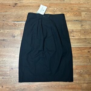 Austin Reed Black Pleated Pencil Skirt Knee-Length